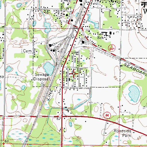 Topographic Map of Sunset Park Church of God, FL