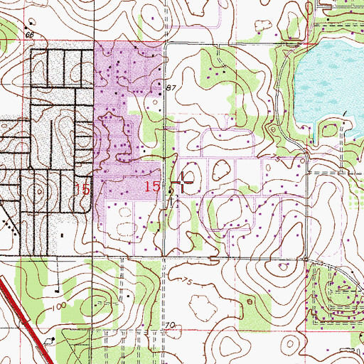Topographic Map of Galilee Christian Church, FL