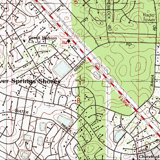 Topographic Map of Marion Charter School, FL