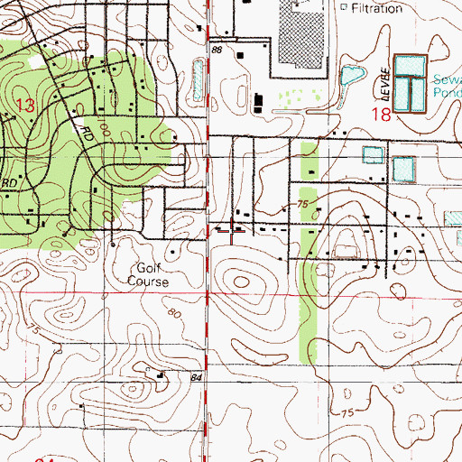 Topographic Map of Cornerstone Baptist Church, FL