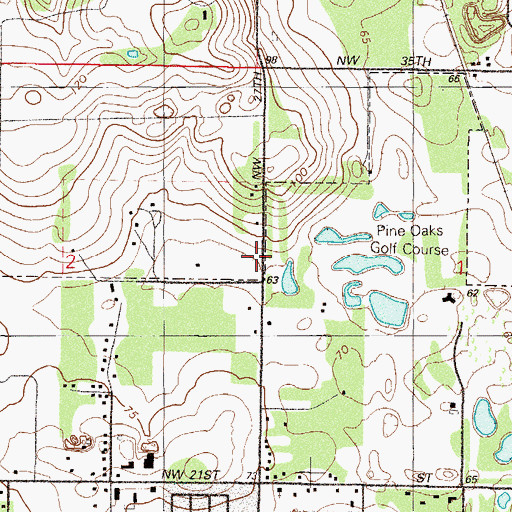 Topographic Map of Temple of Faith, FL