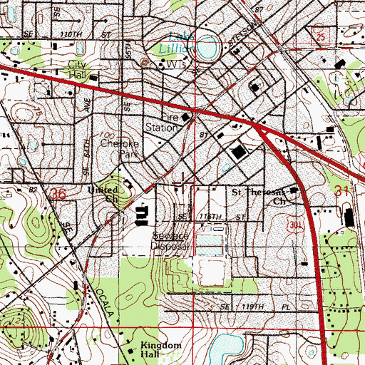 Topographic Map of Episcopal Church of Saint Mary, FL