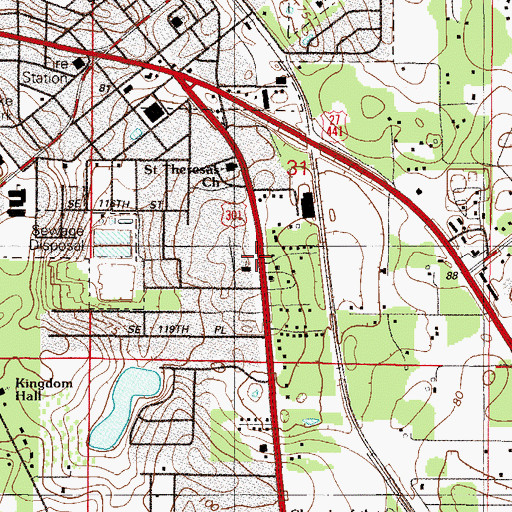 Topographic Map of New Convenant Foursquare Church, FL