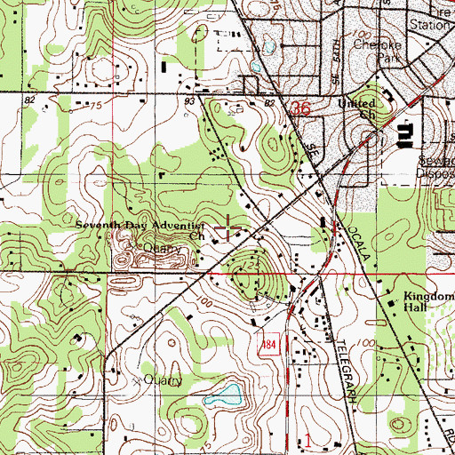 Topographic Map of Seventh-Day Adventist Church, FL