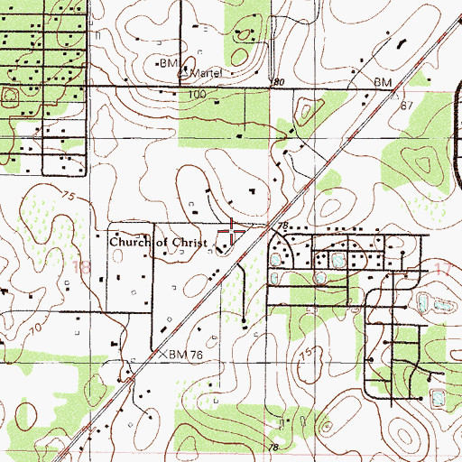 Topographic Map of Countryside Presbyterian Church, FL