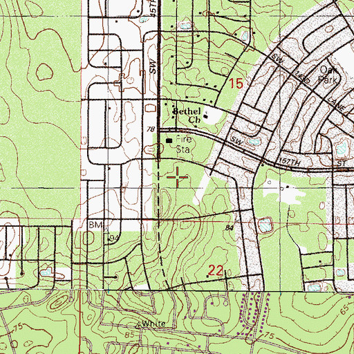 Topographic Map of Sunrise Elementary School, FL