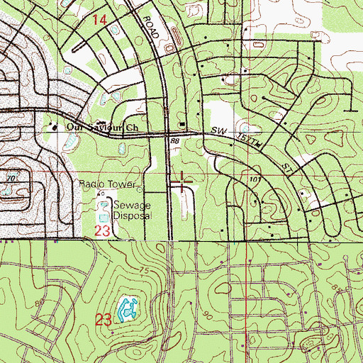 Topographic Map of Community Congregational United Church of Christ, FL