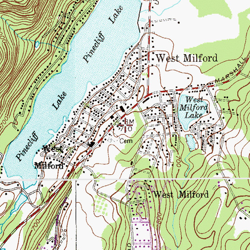 Topographic Map of West Milford Township School Number 4 (historical), NJ