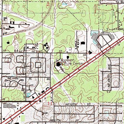 Topographic Map of The Appleton Museum of Art, FL