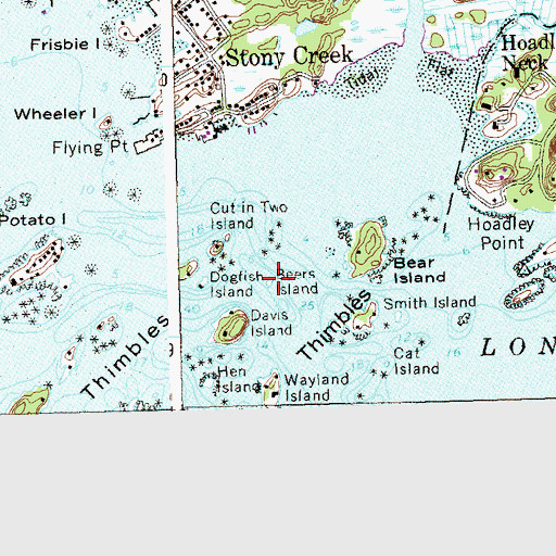 Topographic Map of Beers Island, CT