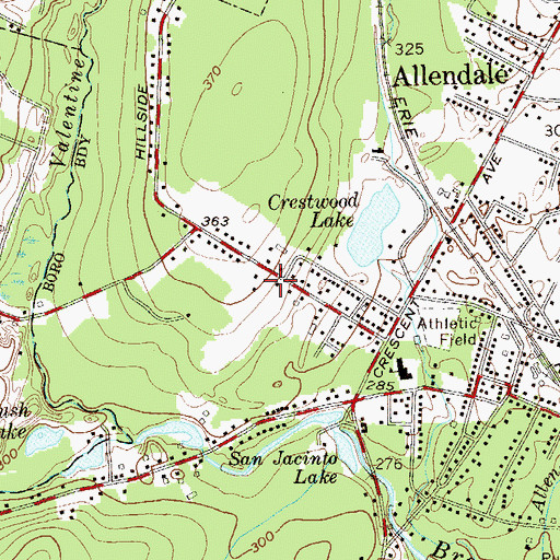 Topographic Map of Hillside Elementary School, NJ