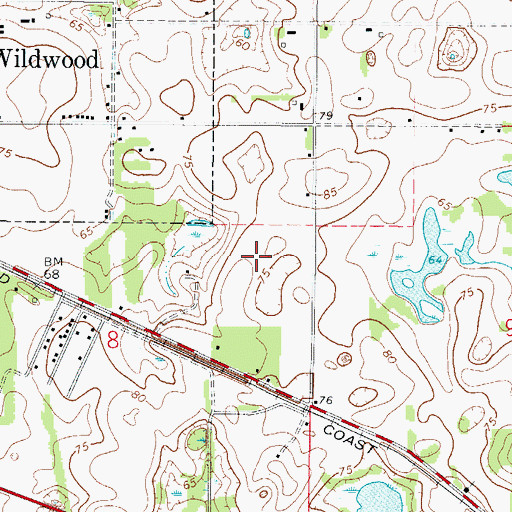 Topographic Map of City of Wildwood Community Center, FL