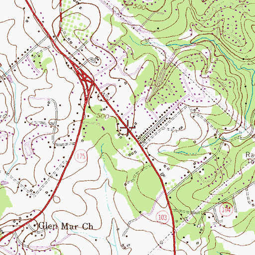 Topographic Map of Church of God of Prophecy, MD