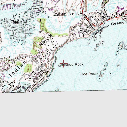 Topographic Map of Bishop Rock, CT