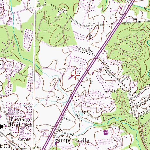 Topographic Map of Atholton Adventist School, MD