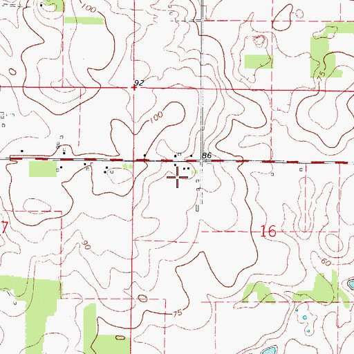 Topographic Map of The Villages Charter School, FL