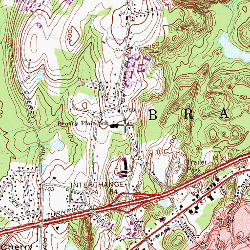 Topographic Map of Mary T Murphy School, CT