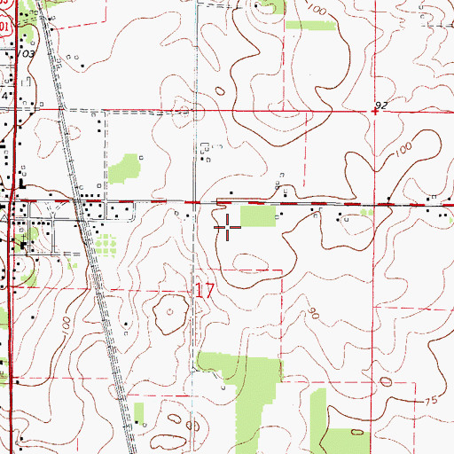Topographic Map of Villages Charter Middle School, FL