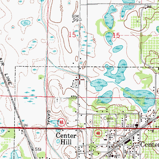 Topographic Map of North Avenue Church of Christ, FL