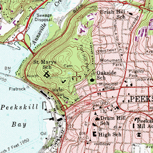 Topographic Map of Saint Gabriels House, NY