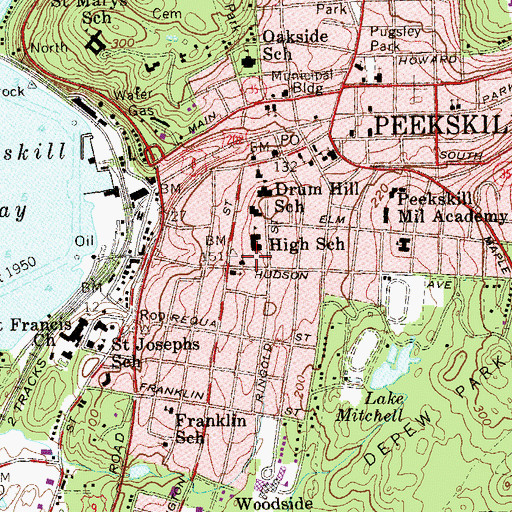 Topographic Map of Lutheran Church of Our Redeemer, NY