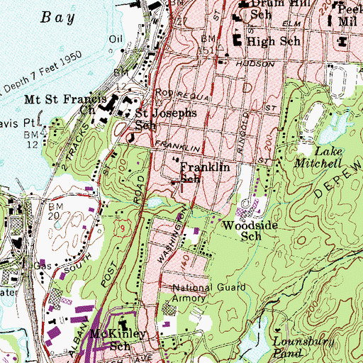 Topographic Map of Peekskill Seventh Day Adventist Church, NY