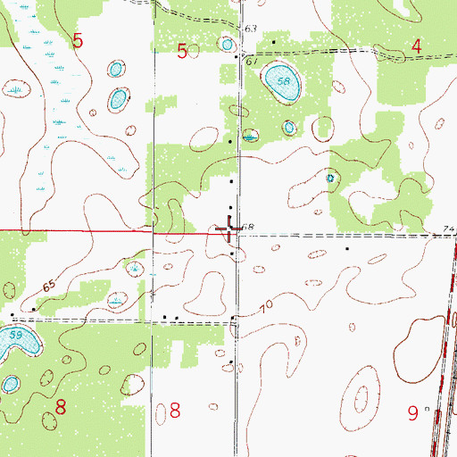 Topographic Map of Church of the Nazarene, FL