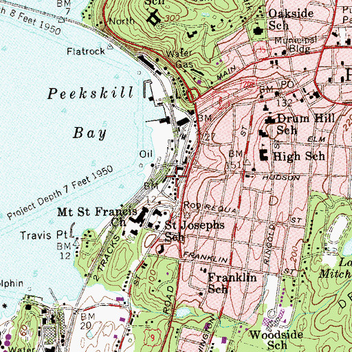 Topographic Map of Peekskill Station, NY