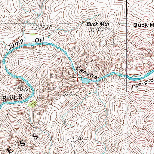 Topographic Map of Corkscrew Rapid, AZ