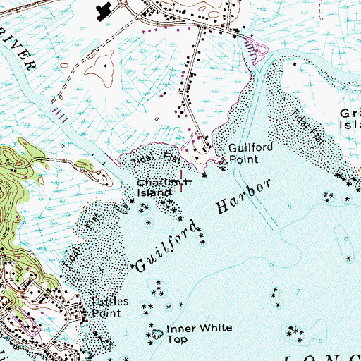 Topographic Map of Chaffinch Island, CT