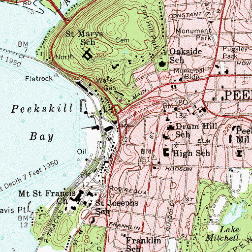 Topographic Map of Centennial Hose Company Number 4 (historical), NY