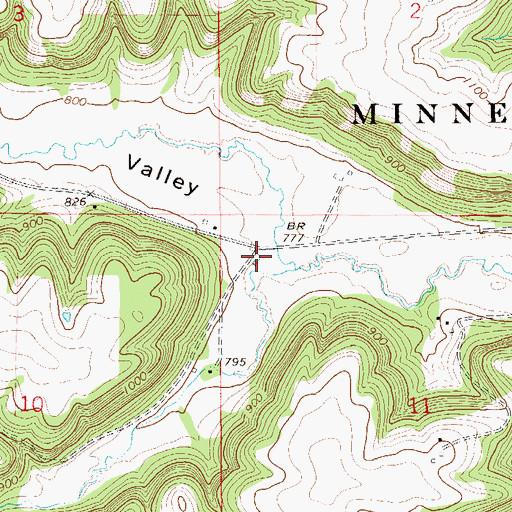 Topographic Map of Gilbert Valley Cemetery, MN
