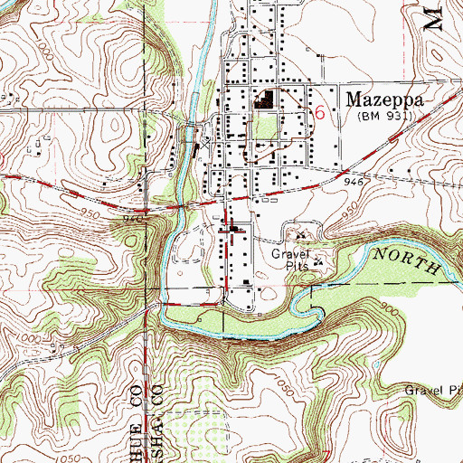 Topographic Map of Saint Peter and Paul Catholic Church, MN