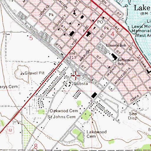 Topographic Map of Lake City, MN