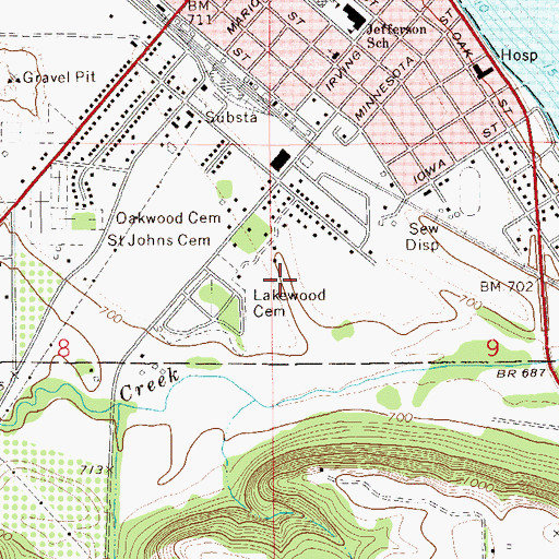 Topographic Map of Peter's Park, MN