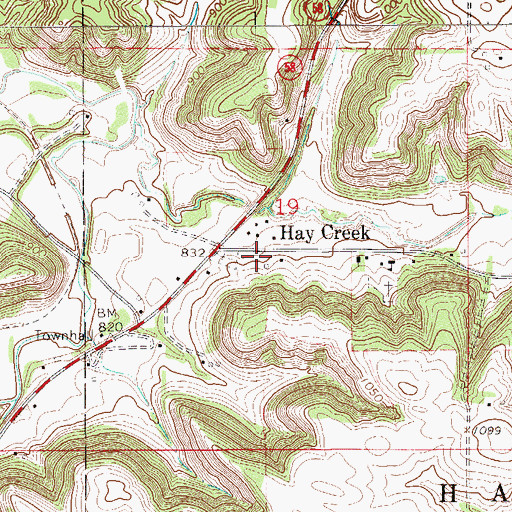 Topographic Map of Hay Creek Campground, MN