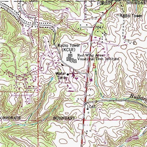 Topographic Map of Hi-Park Care Center, MN