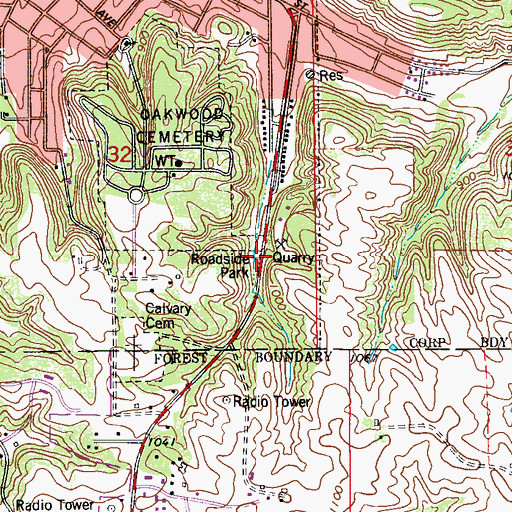 Topographic Map of Red Wing Wayside Park, MN