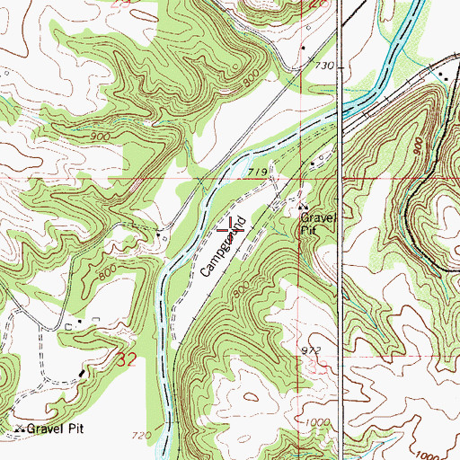 Topographic Map of Hidden Valley Campgrounds, MN