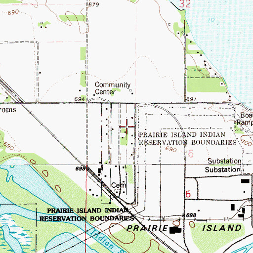 Topographic Map of Messiah Episcopal Church, MN