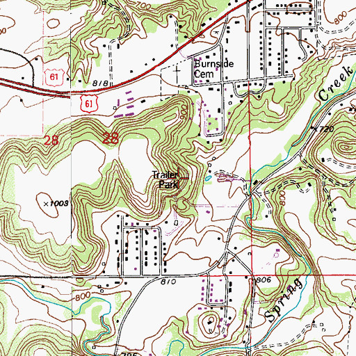 Topographic Map of Grand View Mobile Park, MN