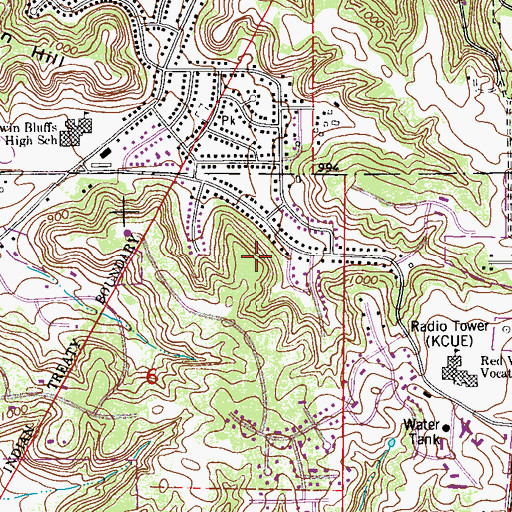 Topographic Map of Bevans Circle - Pine Ridge Park, MN