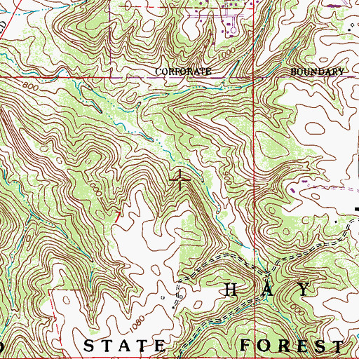 Topographic Map of John Rich Park, MN