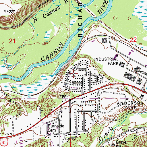Topographic Map of Cannonview Park, MN