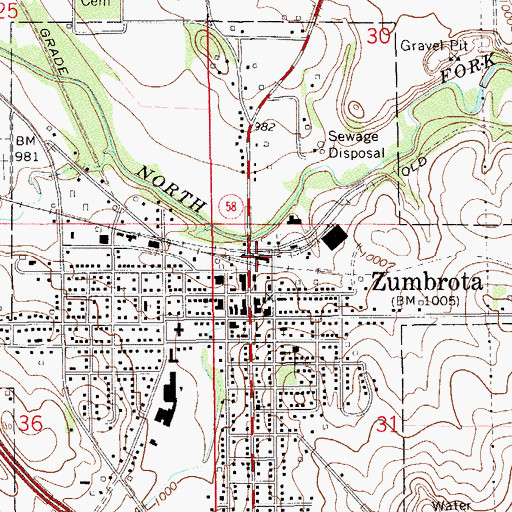 Topographic Map of Zumbrota (historical), MN