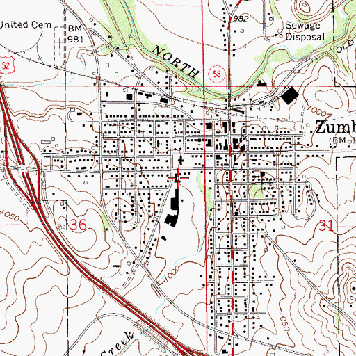 Topographic Map of Fairview Zumbrota Clinic, MN