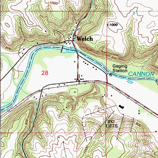 Topographic Map of Welch (historical), MN