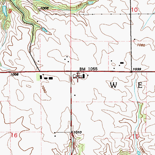 Topographic Map of Cross of Christ Church, MN