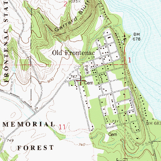 Topographic Map of Christ Episcopal Church, MN