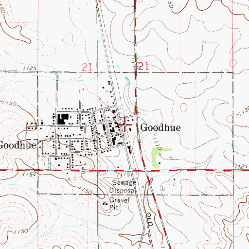 Topographic Map of Goodhue (historical), MN